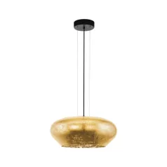 Eglo 39595 függeszték E27 3x20W 50cm fekete/arany Priorat