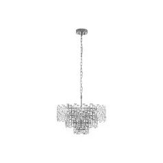   Eglo 39626 függeszték E14 10x25W63cm króm/kristály Calmeilles