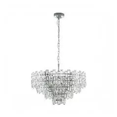   Eglo 39627 függeszték E14 10x25W78cm króm/kristály Calmeilles