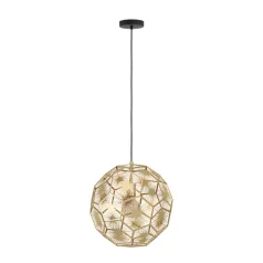 Eglo 39755 függeszték E27 1x60W 41cm fekete/réz Skoura