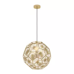 Eglo 39756 függeszték E27 1x60W 50cm fekete/réz Skoura