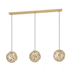 Eglo 39757 függeszték E27 3x60W fekete/réz Skoura