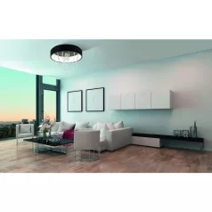 Eglo 39762 LED mennyezeti lámpa fekete/kristály Berlona