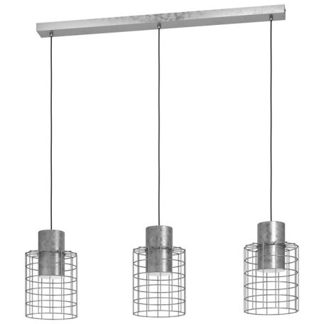 Eglo 43648 függeszték E27 3x40W 20cm galvanizált Milligan