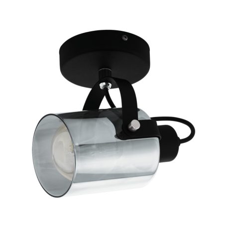Eglo 99052 fali lámpa E27 1x28W fekete/átlátszó Berregas