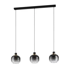 Eglo 99617 függeszték E27 3x40Wfekete/szürke Oilella