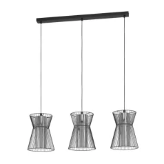 Eglo 99634 függeszték E27 3x40W fekete/átlátszó Maseta