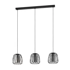 Eglo 99706 függeszték E27 3x40W fekete Floresta