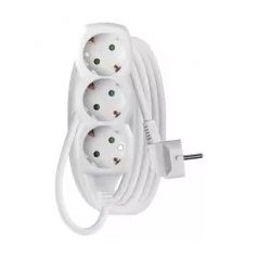 EMOS P0323R Hosszabbító 3-as földelt 3m fehér 1,5mm2