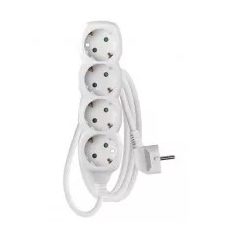 EMOS P0421R Hosszabbító 4-es földelt 1,5m fehér 1,5mm2