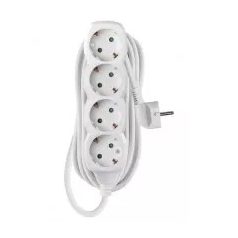 EMOS P0425R Hosszabbító 4-es földelt 5m fehér 1,5mm2