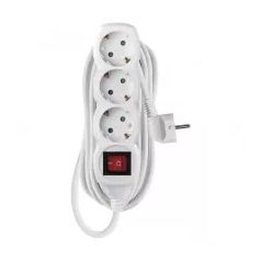   EMOS P1325R Hosszabbító 3-as földelt kapcsolós  5m fehér 1,5mm2