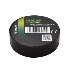 Tracon FEK10-15 Szigetelőszalag 10mx15mm fekete