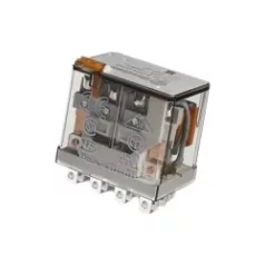   Finder 56.32.9.024 Miniatűr teljesítményrelé, 2 váltóérintkező, 24V, DC, 2CO, 12A ,tesztgombbal