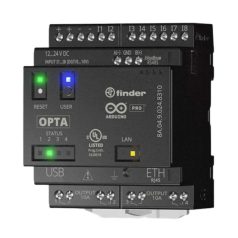   Finder 8A.04.9.024.8310 OPTA prog.logikai relé, tápfesz. 12-24 VDC, be: 8 di/an 0-10 V, ki: 4 relé 10 A, USB-C, Eth RS485 Modbus