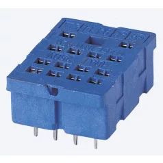 Finder 94.14 Reléfoglalat, 11 pólus, 4CO forrasztható, kék