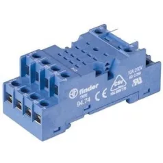 Finder 94.74 Reléfoglalat, 11 pólus, csavaros, 4CO sínre pattintható