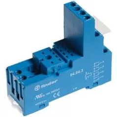 Finder 94.94.3 Reléfoglalat, 11 pólus, csavaros, 4CO sínre pattintható