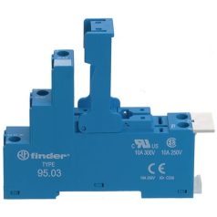   Finder 95.03 Csavaros sínre pattintható reléfoglalat, lábosztás-3,5mm
