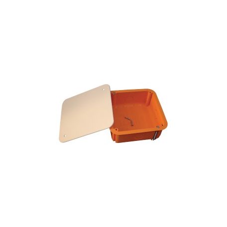 Tracon GD100 Gipszkarton doboz, sima, fedéllel, narancssárga 100×100×45mm