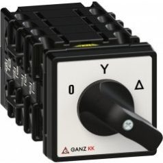 Ganz KK KK0-20-6009 Kézikapcsoló 20A front 3P csillag-delta 0-Y-D IP44