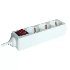   Tracon HK3 Hordozható elosztósáv kapcsolóval, normál, 1,5m, 250VAC, 3680W, 3x1,0mm2, H05VV-F