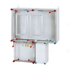   HENSEL HB33K0-U 1 és 3 fázisú 2 mérőhelyes fogyasztásmérő szekrény mindennapszaki (80 A) és vezérelt H-tarifa (63 A) méréshez 600x750x270