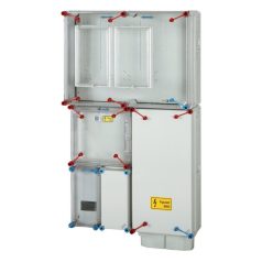   HENSEL HB33K0F4-U 1F és 3F Fogyasztásmérő szekrény, földkábeles, 80A, 600x1130x270