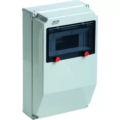   IDE 10102 178M/RR Kiselosztó PRYMA 1/ 9 falon kívüli műanyag IP67 PE+N átlátszó ajtó