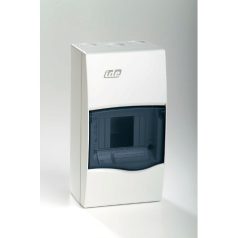   IDE 24352 BV4PT/RR Kiselosztó COMBI 1/ 4 fehér falon kívüli műanyag IP40 PE+N átlátszó ajtó