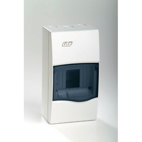 IDE 24352 BV4PT/RR Kiselosztó COMBI 1/ 4 fehér falon kívüli műanyag IP40 PE+N átlátszó ajtó