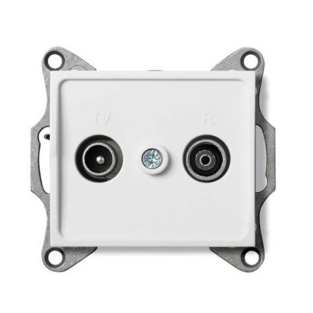 Kanlux 25101 LOGI 02-1330-002 Antenna csatlakozó TV/FM aljzat, fehér