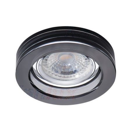 Kanlux 22116 Morta B CT-DSL50-B lámpa, üveg, kerek, fekete, MR16