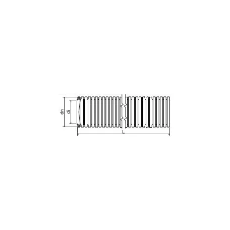 KOPOS 1225 F50 Gégecső betonba 25 mm 750N fekete (50 fm/tek)