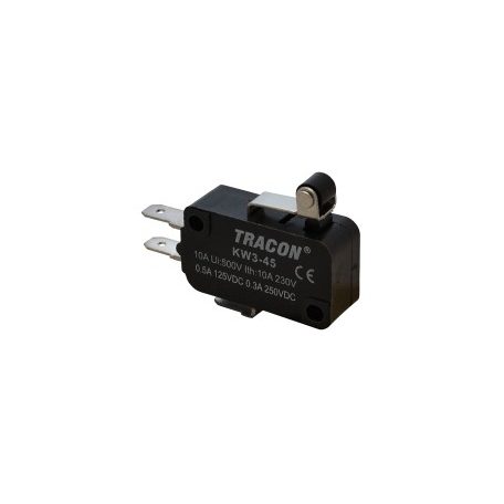 Tracon KW3-45 Mikrokapcsoló 250V/16(4)A rövidkaros-görgős kivitel