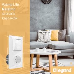   Legrand 752187 Vezeték nélküli kapcsoló - kettős egypólusú Valena Life Netatmo fehér