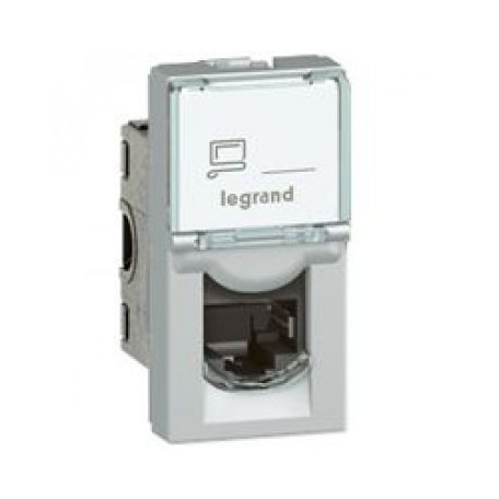 Legrand 079462 P Mosaic LCS2 RJ45 aljzat Cat 6 FTP, 1 mod, alumínium # @