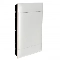   Legrand 137148 PractiboxS 3 sor 18 modul, téglafalba süllyeszthető kiselosztó(650°C), fehér ajtóval