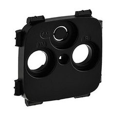   Legrand 754808 Valena Allure TV-RD-SAT aljzat burkolat (30 mm), Fekete