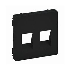   Legrand 756372 Valena Life kettős hangszóró-csatlakozóaljzat burkolat, 4 kivezetéssel, fekete