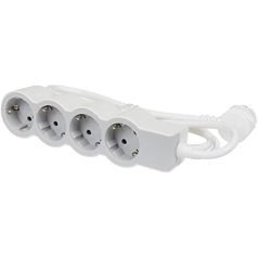   Legrand 694552 Elosztósor Standard 4x2P+F, 1,5 m vezetékkel, fehér-szürke