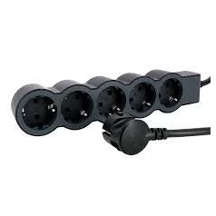   Legrand 694564 Elosztósor Standard 5x2P+F, 3 m vezetékkel, fekete