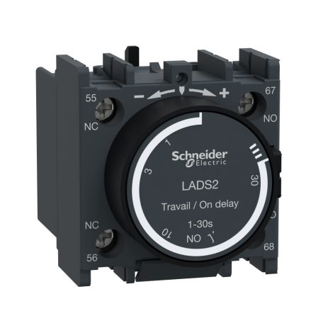 Schneider LADS2 Behúzáskésleltető segédérintkező blokk, 1…30s, csavaros csatlakozás