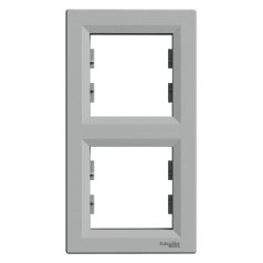  Schneider EPH5810261 Asfora keret 2-es függőleges aluminium #