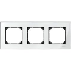   Schneider MTN404319 Merten M-Elegance 3-as keret üveg, gyöngyfehér #