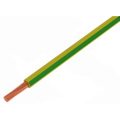 H07Z-K 4 mm2 zöld/sárga vezeték halogénmentes, 450/750V