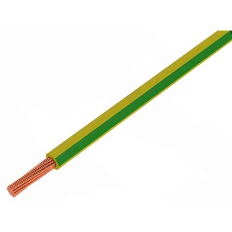 H07Z-K 4 mm2 zöld/sárga vezeték halogénmentes, 450/750V