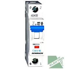 SCHRACK BM015116 Kismegszakító 1P/ 16A/C-DC