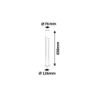 Rábalux 8264 Állólámpa, rózsdamentes acél, 1x40W, E27, 65cm, IP44