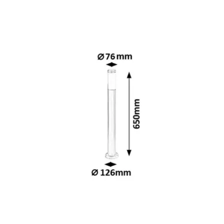 Rábalux 8264 Állólámpa, rózsdamentes acél, 1x40W, E27, 65cm, IP44